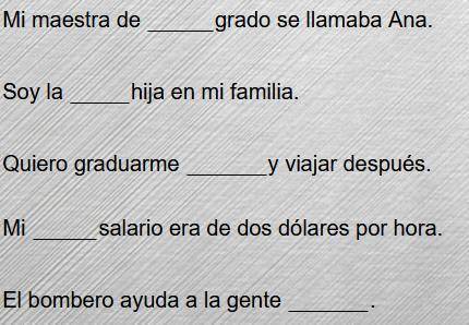 HELLO IS ANYONE GOOD AT SPANISH IF SO THE PLEASE ANSWER THIS I WILL MARK YOU THE BRAINLIEST !!!