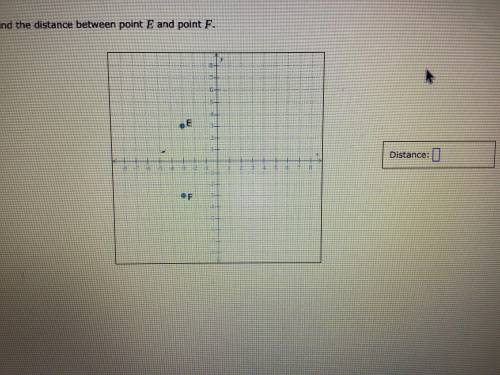 Find the distance between point E and point F
