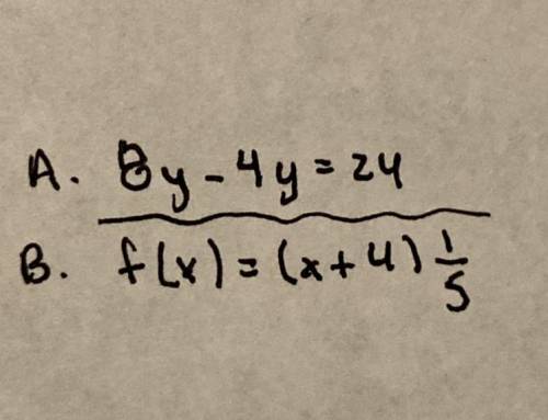 PLEASE HELP ASAP 
Find the inverse functions of the following equations