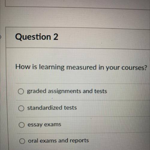 How is learning measured in your courses?
