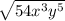 \sqrt{54x^3y^5}