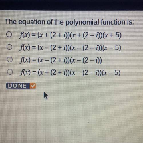 The equation of the polynomial function is:

0 Ax) = (x + (2 + 1)(x + (2 - 1)(x + 5)
f(x) = (x – (