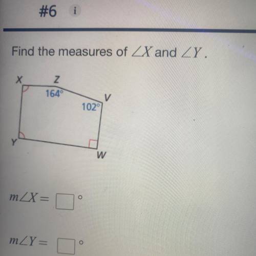 Find the measures of angle x and angle y.