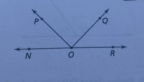 1. a. Name a pair of adjacent angles in this figure.

b. What common point is shared by all adjace