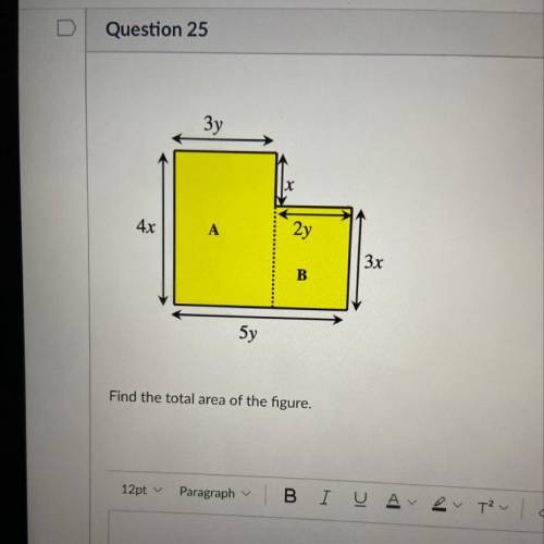 Find the total area of the figure