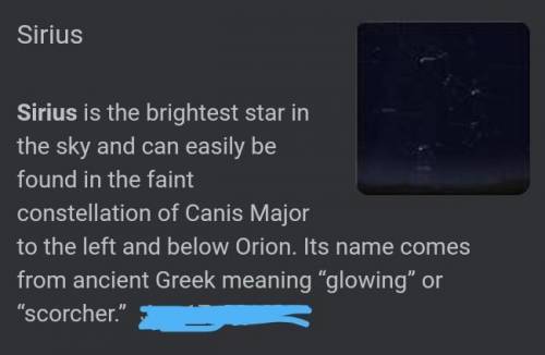 The name of the constellation below...