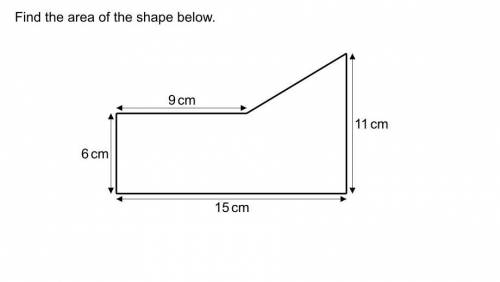 Find the area of the shape bellow.