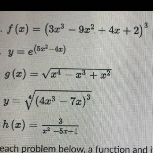 Can anyone help me find the derivatives?