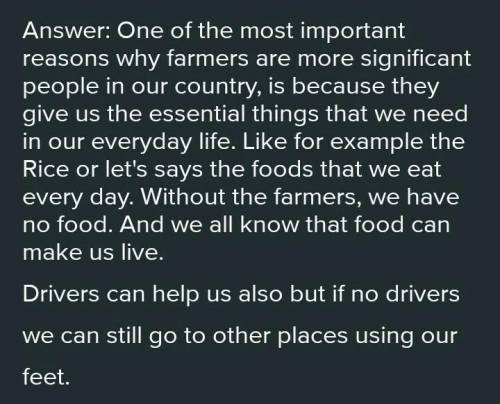 Reasons why a driver Is more important than a farmer