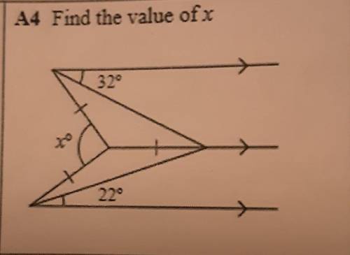 Can someone help me find the value of x?