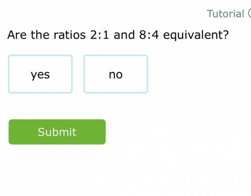 Are the ratios 2:1 and 8:4 equivalent?