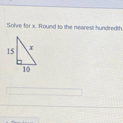 Solve for x. round to nearest hundredth. PLS HELPP. will award brainliest