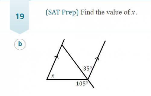 30 POINTS! (SAT Prep) Find the value of x.