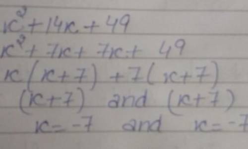 X^2+14x+49-y^2

I need help factoring this. Could somebody run me through the steps on how to facto