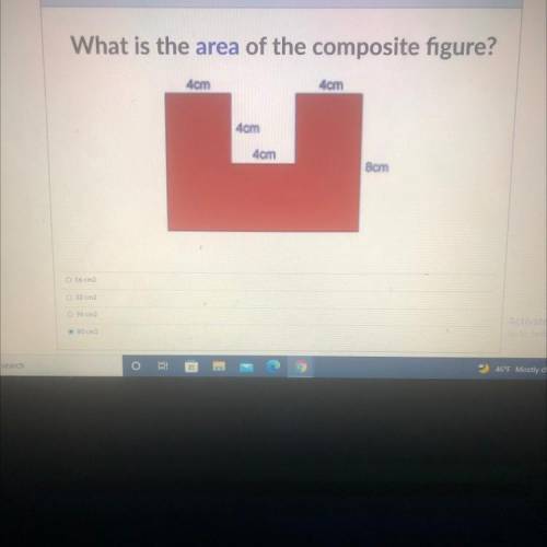 What is the area of the composite figure?