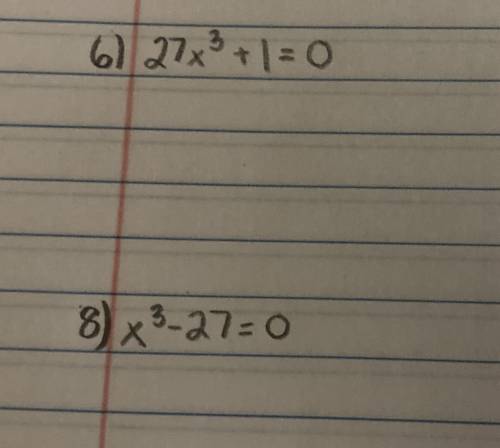 I need help as soon as possible. Find the real or imaginary solutions of each equation by factoring