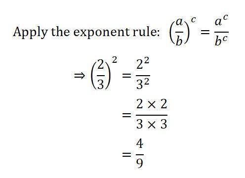 How do i write the expression in expanded form, and then evaluate? (2/3 to the power of 2)