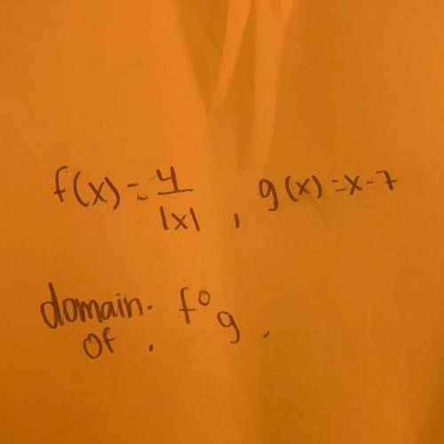 Help pls! Precalc! Finding the domain of f °g!! Thank you!