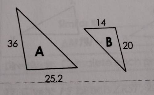 3. Find the scale factor of Figure A to Figure B. 14 36 B 20 A 25.2