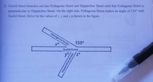 Euclid Street branches out into Pythagoras Street and Hipparchus Street such that Pythagoras Street