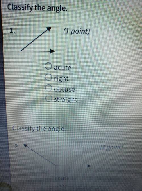 Classify the angleHELP PLEASR I FORGOT HOW TO DO THIS LMA