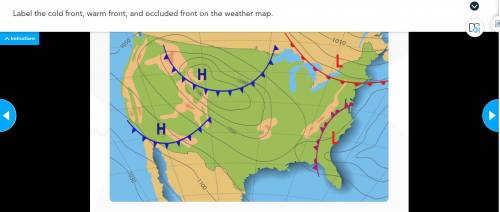 Label the cold front, warm front, and occluded front on the weather map.

Free brainliest to whoev