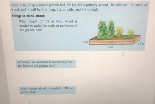 Area and volume math question pretty simple please help no explanation needed just answers