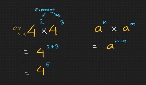 What is the first law of exponents