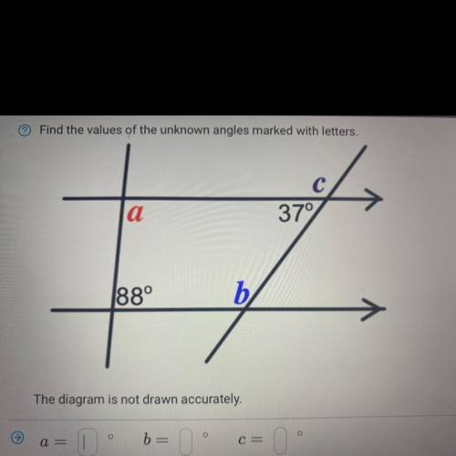 Find the values of unknown angles marked with letters- Plss help me