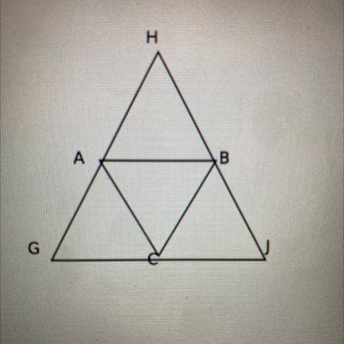 Use the following triangle to complete the statement knowing points a BNCR midsegment points:

2.)