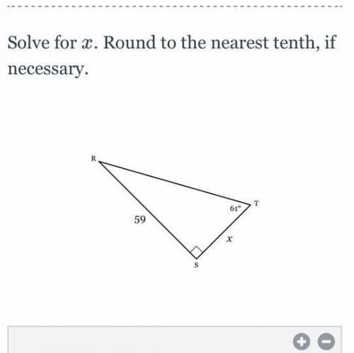 Solve for ex and round to the nearest 10th