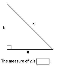 The measure of c is _____?