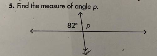 Find the measure of angle p