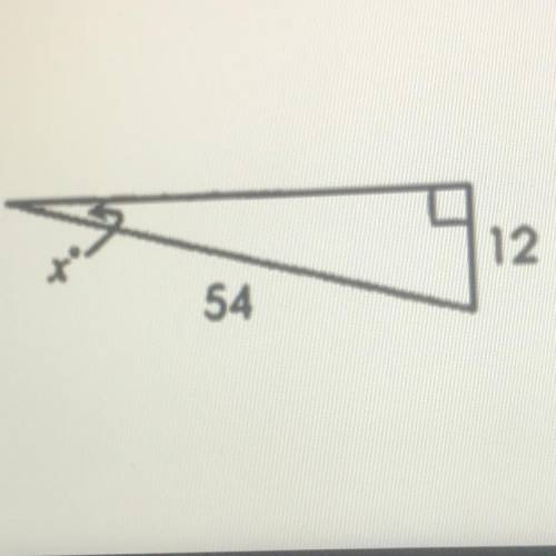 Solve for x in a right triangle (show work)