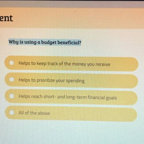 Why is using a budget beneficial?