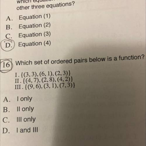 I only need #16 this Test/homework is hard. Help