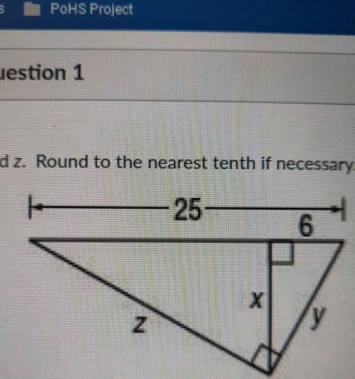 Find z. Round to the nearest tenth if necessary.