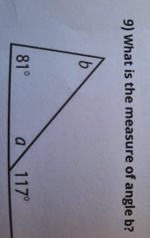 What is the measure of angle B ???