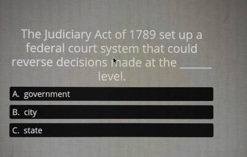 [PHOTO] Need this ASAP

The Judiciary Act of 1789 set up a federal court system that could reverse