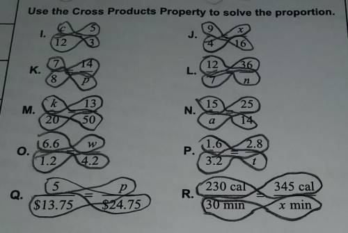 Use cross products to solve the proportion.