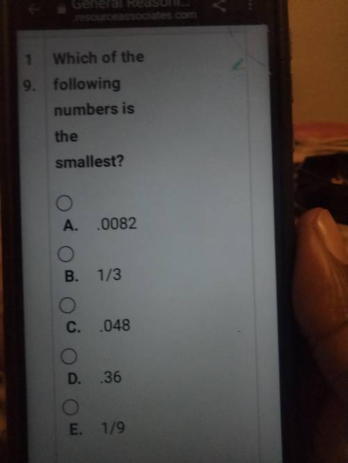 Which of the following numbers is the smallest