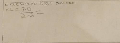 I need to determine the figure is a parallelogram using the slope formula