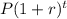 P(1+r)^t