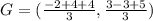 G=(\frac{-2+4+4}{3} ,\frac{3-3+5}{3})
