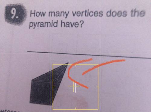 How many vertices does the
pyramid have?