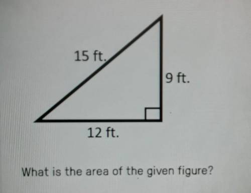 What is the area of the given figure?