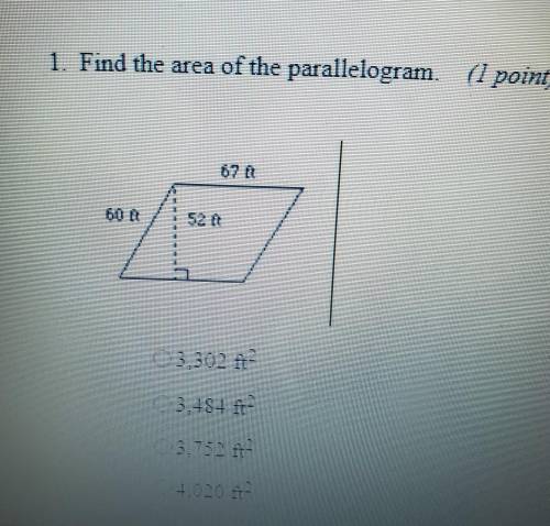 Pls help i forgot how to do thisFind the area of the parallelogram.