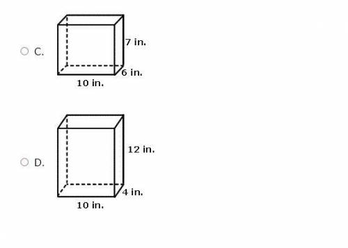 Which rectangular prism has the same volume as figure 1? 20 points!!!