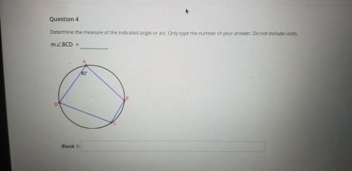 Determine the measure of the indicated angle or arc