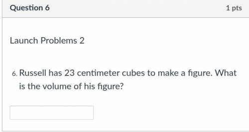 Russell has 23 centimeter cubes to make a figure. What is the volume of his figure?
